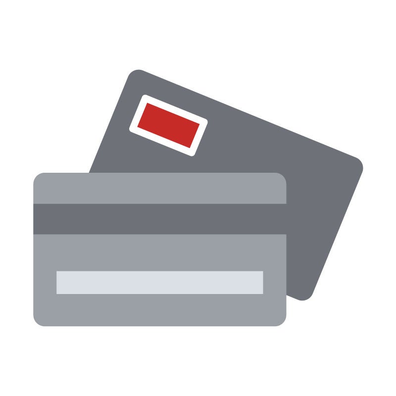 an icon shows a credit card